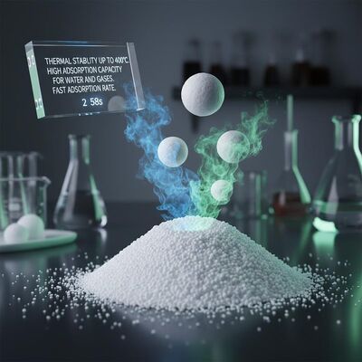 Wärmestabilität bis 400 °C Molekulares Sieb-Adsorptionsmittel mit hoher Adsorptionskapazität für Wasser und Gase und schneller Adsorptionsrate 2*58s