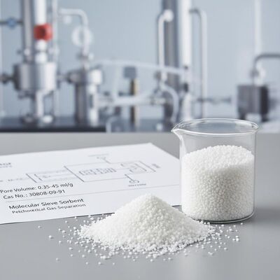 Molekularsiebadsorbens mit einem Porenvolumen von 0,35-0,45 ml/g und thermischer Stabilität bis zu 400 °C für die petrochemische Gastrennung